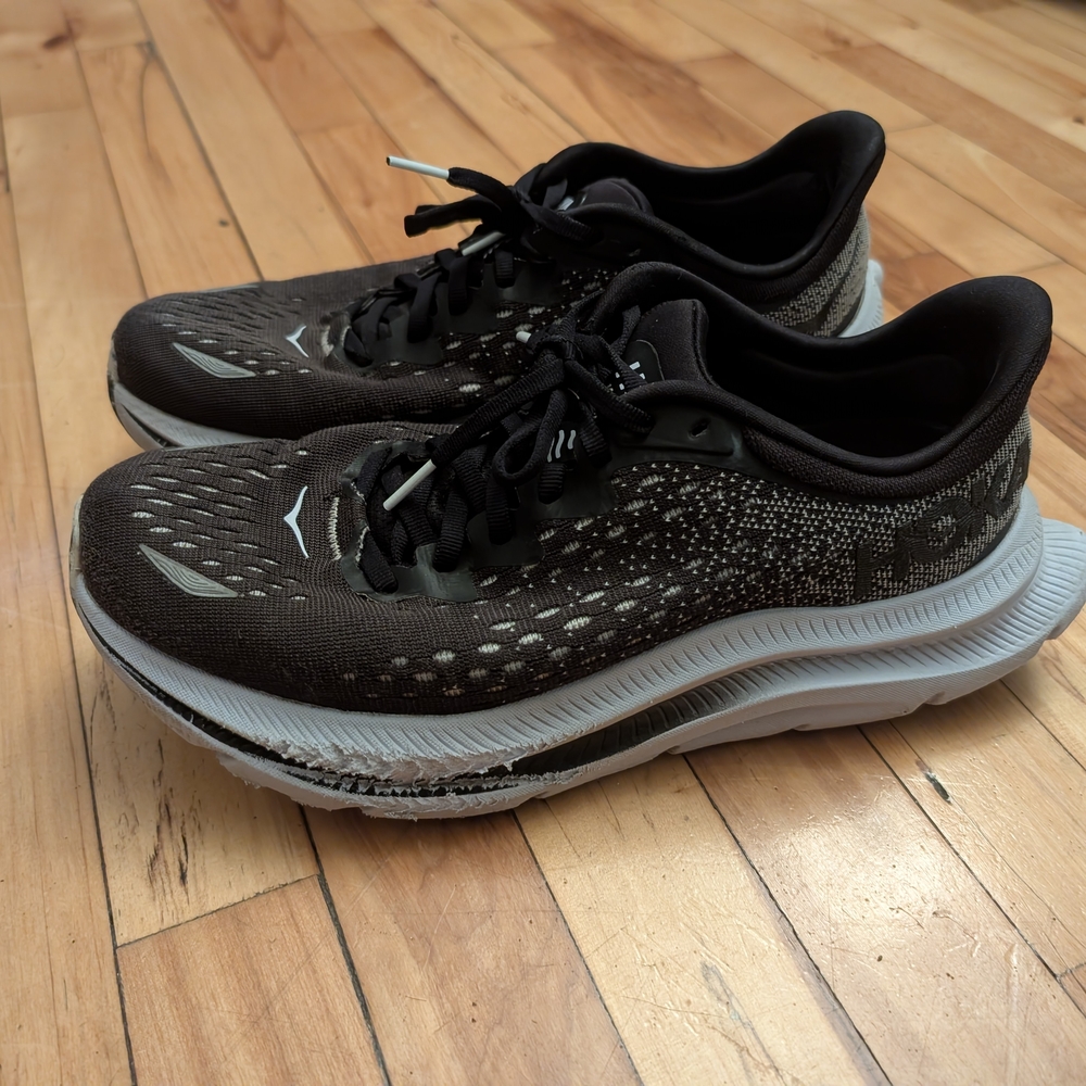 Hoka One One Black and Gray Running Shoes